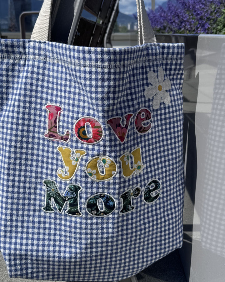 Love You More Gingham Tote